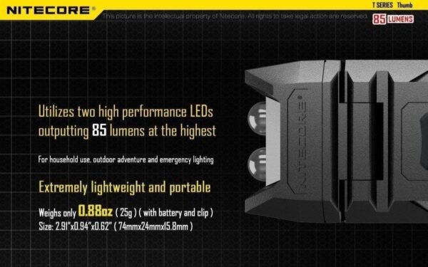 Linterna Nitecore Thumb 85 Lúmenes eficaz - Imagen 3