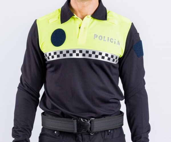 Polo Aldan Manga larga Bicolor ajedrezado 1126