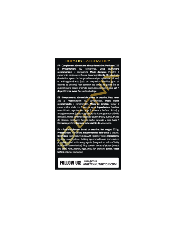 Creatine 3000 150 Comprimidos de Creatina Monohidrato​ - Imagen 2