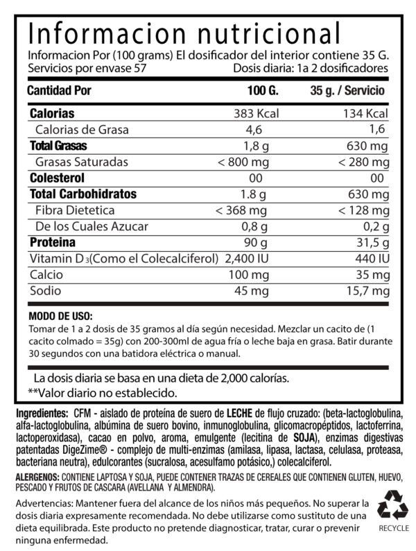Proteina Isolatada 1 kg - Imagen 2