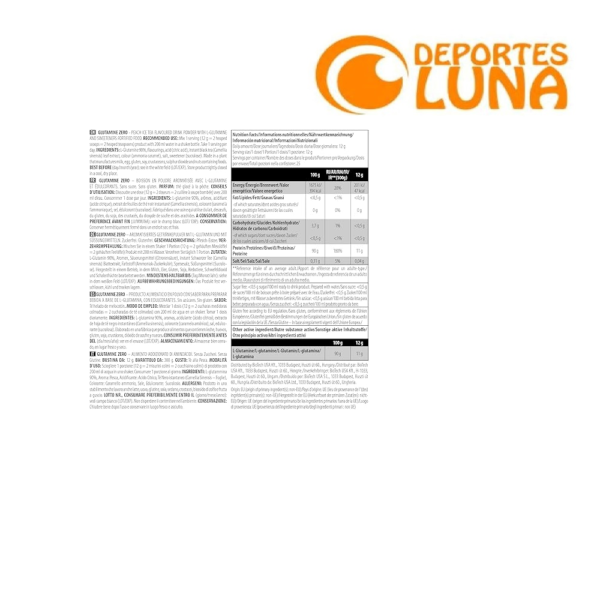 Glutamine Zero 300 gr sin azucar - Imagen 2