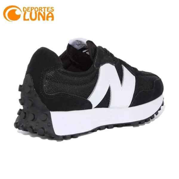 Zapatillas New Balance MS327CBW blancas retro running lateral